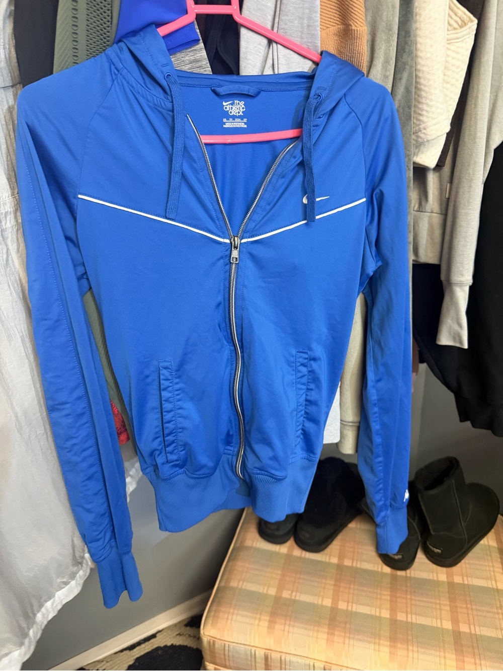 Nike Women’s Royal Blue Zip-Up Hoodie Bomber Jacket